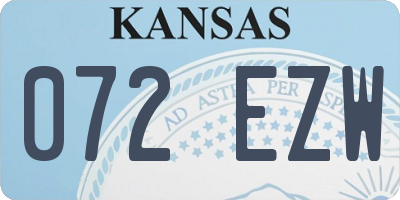 KS license plate 072EZW