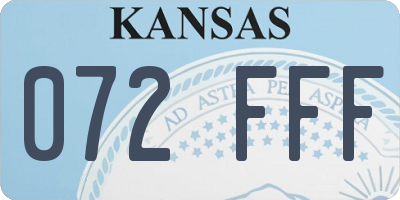 KS license plate 072FFF