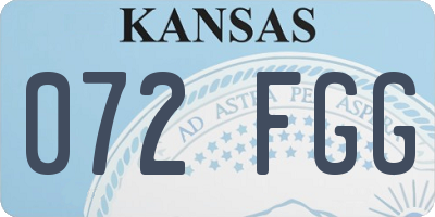 KS license plate 072FGG