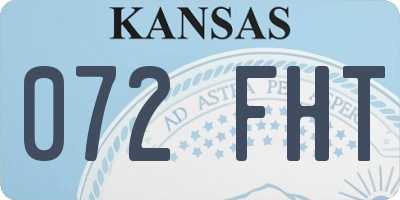 KS license plate 072FHT