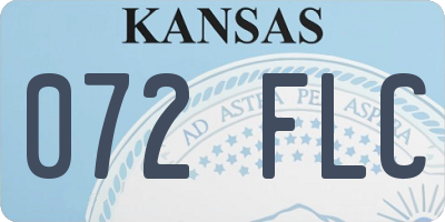 KS license plate 072FLC