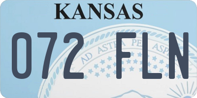 KS license plate 072FLN