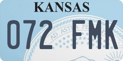 KS license plate 072FMK