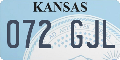 KS license plate 072GJL