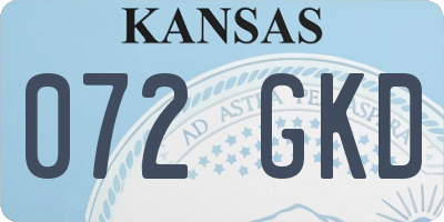 KS license plate 072GKD