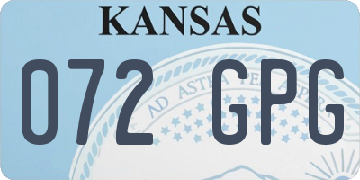 KS license plate 072GPG