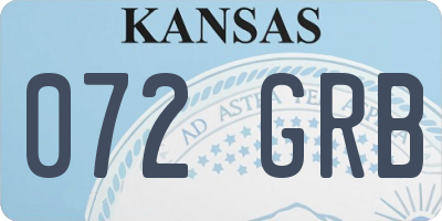 KS license plate 072GRB