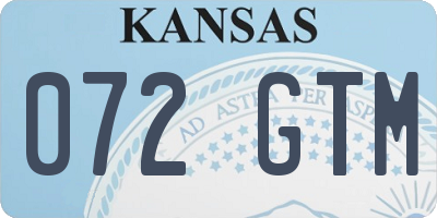 KS license plate 072GTM