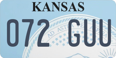 KS license plate 072GUU