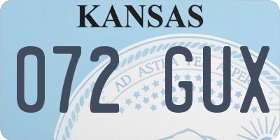 KS license plate 072GUX