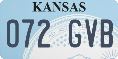 KS license plate 072GVB