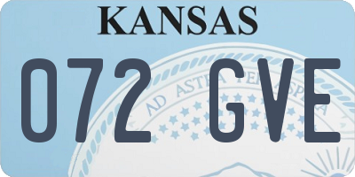KS license plate 072GVE