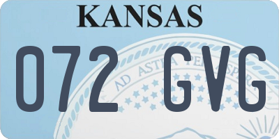 KS license plate 072GVG