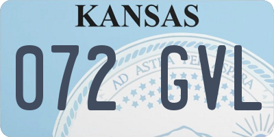 KS license plate 072GVL