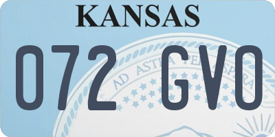 KS license plate 072GVO
