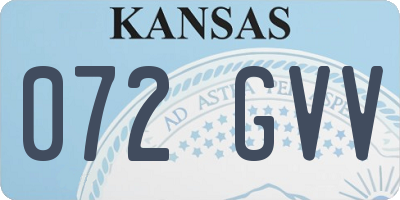KS license plate 072GVV