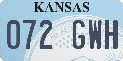 KS license plate 072GWH