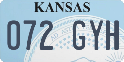 KS license plate 072GYH