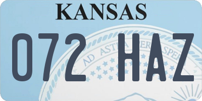 KS license plate 072HAZ