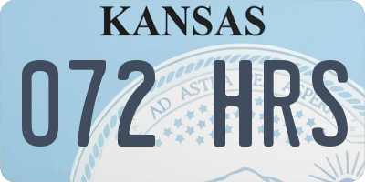 KS license plate 072HRS