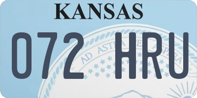 KS license plate 072HRU