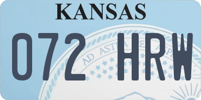 KS license plate 072HRW