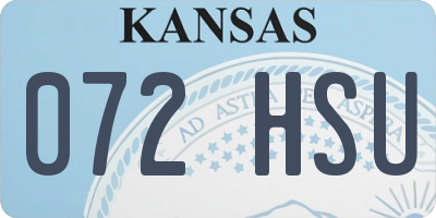 KS license plate 072HSU