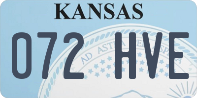 KS license plate 072HVE