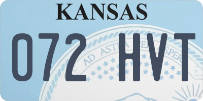 KS license plate 072HVT