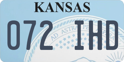 KS license plate 072IHD