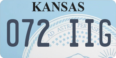 KS license plate 072IIG