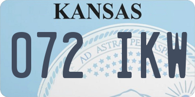 KS license plate 072IKW