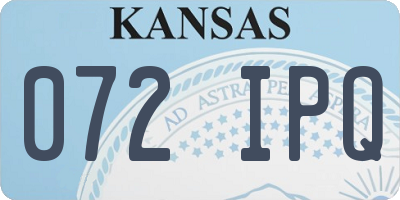 KS license plate 072IPQ