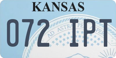 KS license plate 072IPT
