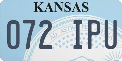 KS license plate 072IPU