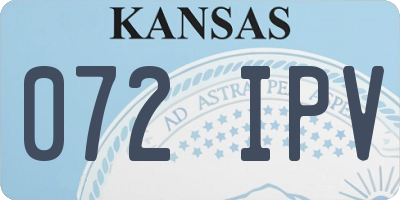 KS license plate 072IPV