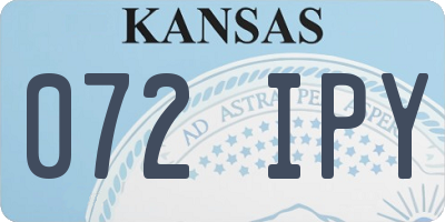 KS license plate 072IPY