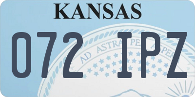 KS license plate 072IPZ