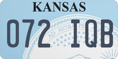 KS license plate 072IQB