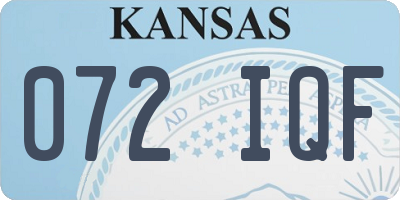 KS license plate 072IQF