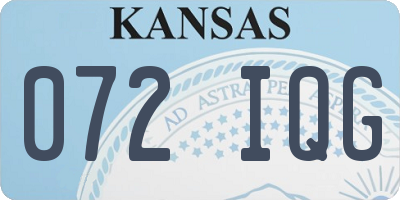 KS license plate 072IQG