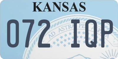 KS license plate 072IQP