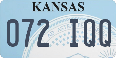 KS license plate 072IQQ