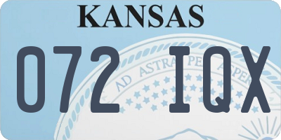 KS license plate 072IQX