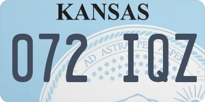 KS license plate 072IQZ