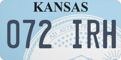 KS license plate 072IRH