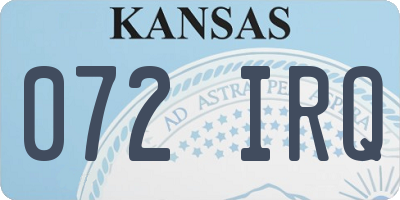 KS license plate 072IRQ