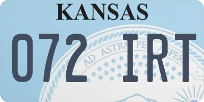 KS license plate 072IRT