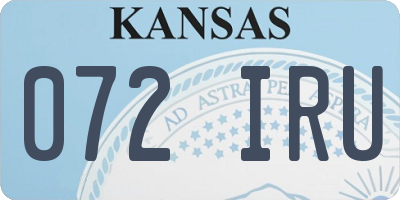 KS license plate 072IRU