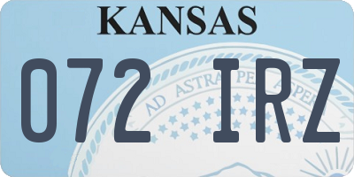 KS license plate 072IRZ
